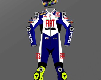 Imagem digital para design Fiat Valentino Rossi 2008 1/12 pronta para impressão