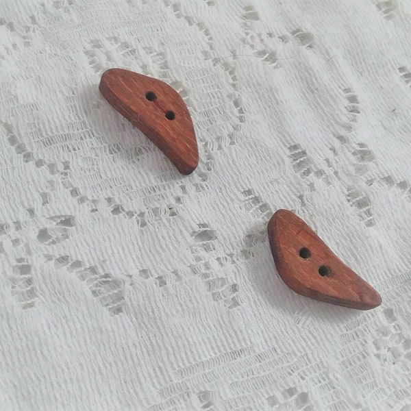 Chunky Leopardwood Buttons, set of 2