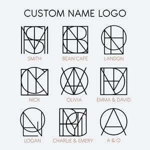 Custom Name Logo Design Word Logo Initial Logo Personalized Business Logo Minimalist Name Geometric Logo PNG Name Logo SVG Files For Cricut