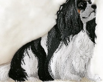 King Charles Cavalier-Dog Blanket- Cavalier King Charles-Dog Gift-Embroidered-Personalized