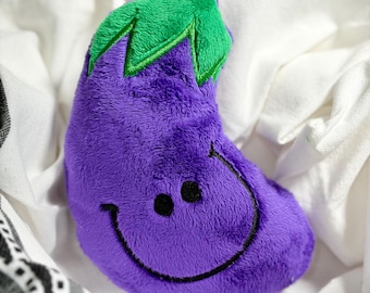 Eggplant Plushie Dog Toy