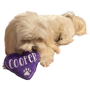 Dog Toy Personalized Heart Pet Toy Heart Shaped Squeaky Valentine's Day image 10