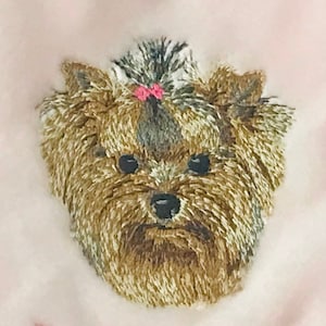 Yorkie-Dog Blanket- Yorkshire Terrier With Top Knot Bow