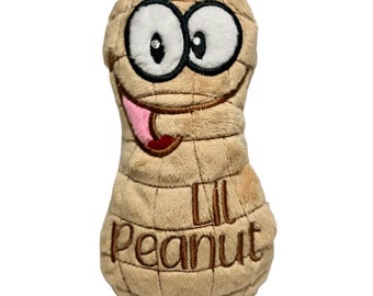 Personalized Peanut Plush Dog Toy