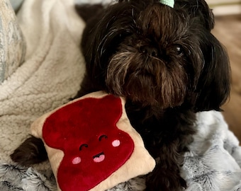 Jamin' Toast Plush Dog Toy