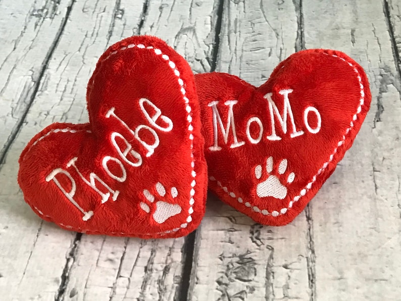 Dog Toy Personalized Heart Pet Toy Heart Shaped Squeaky Valentine's Day image 5
