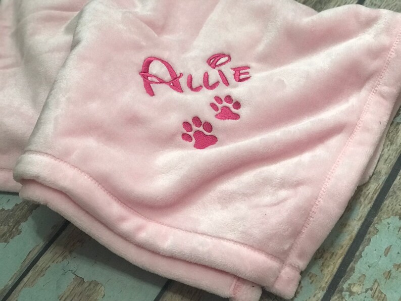 Dog BlanketPaw PrintsPersonalized Etsy