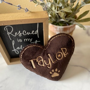 Dog Toy Personalized Heart Pet Toy Heart Shaped Squeaky Valentine's Day image 4