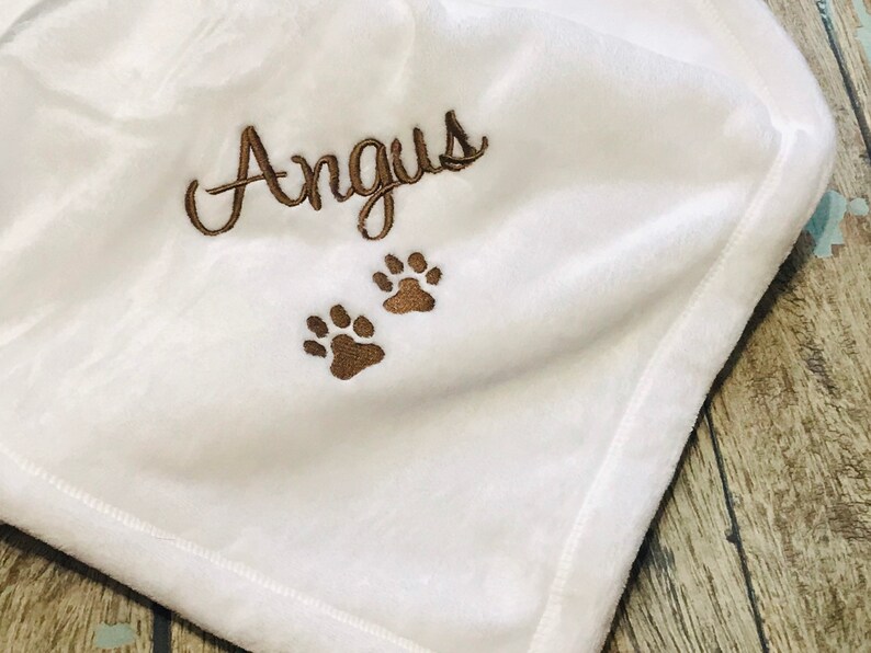 Dog BlanketPaw PrintsPersonalized Etsy