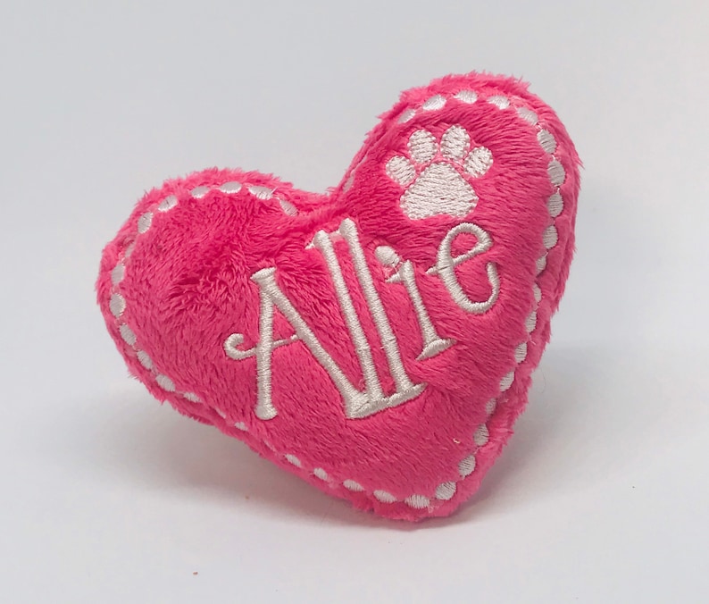 Dog Toy Personalized Heart Pet Toy Heart Shaped Squeaky Valentine's Day image 9