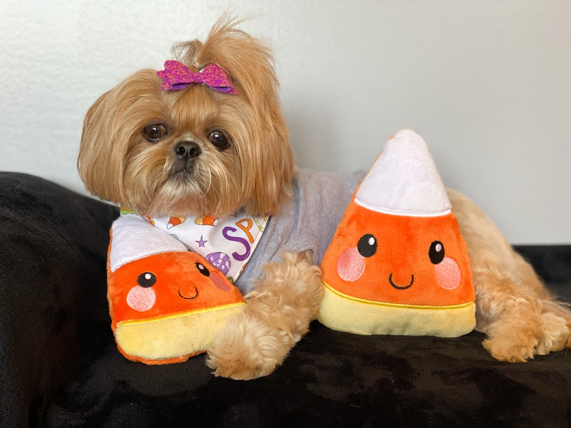 Candy Corn Dog Toy Halloween Dog Toy Plushy Dog Toy Etsy