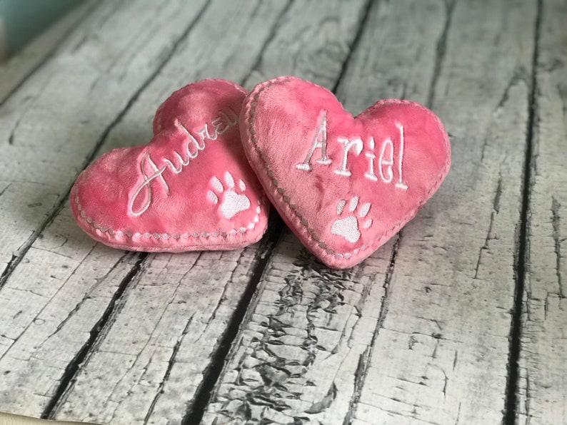 Dog Toy Personalized Heart Pet Toy Heart Shaped Squeaky Valentine's Day image 7