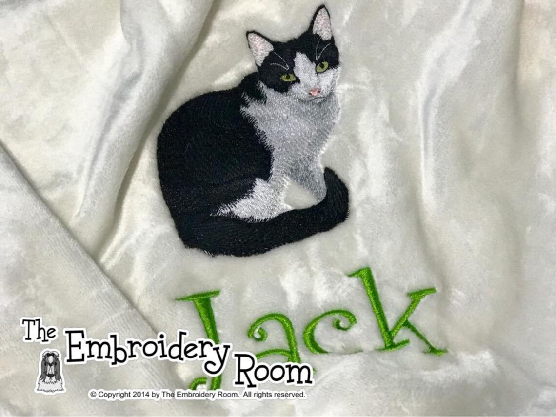 Cat BlanketBlack and White Kitty Etsy Nederland