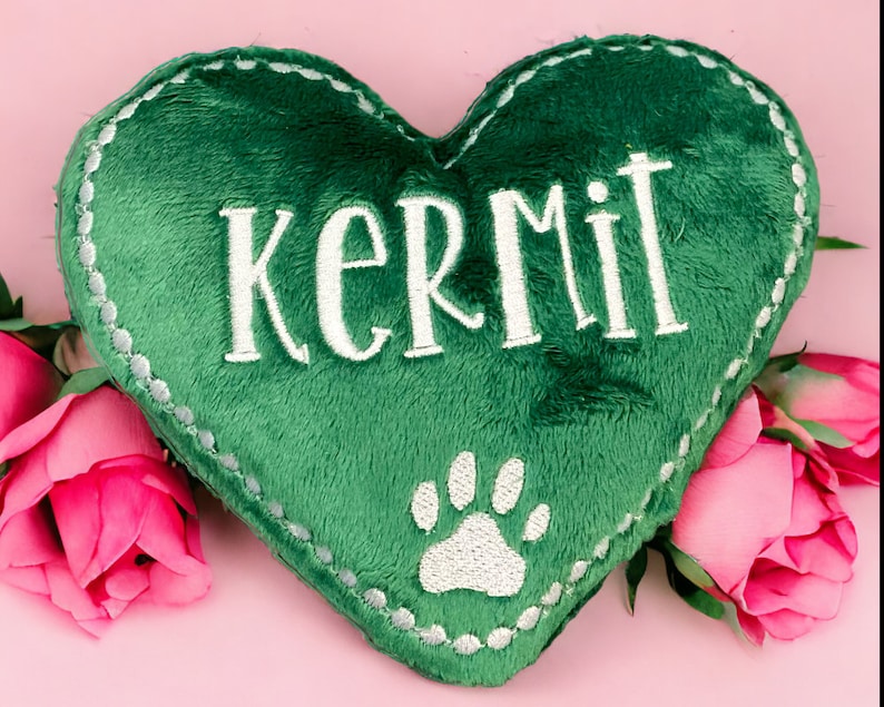 Dog Toy Personalized Heart Pet Toy Heart Shaped Squeaky Valentine's Day image 3