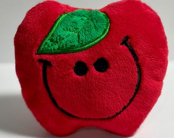 Red Apple Plush Dog Toy