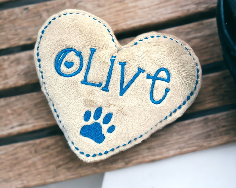 Dog Toy Personalized Heart Pet Toy Heart Shaped Squeaky Valentine's Day image 6