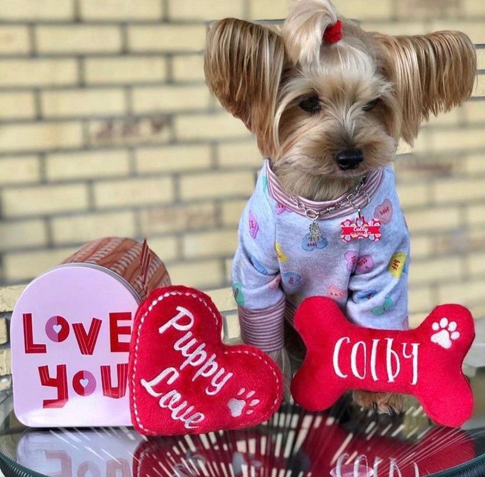 Dog Toyheart Toyvalentines Day Gift for Dogsstuffie Etsy