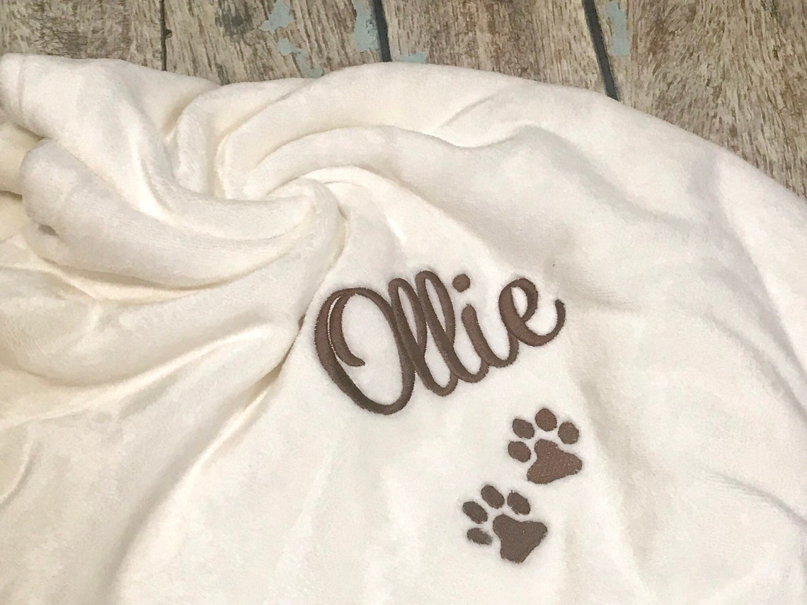Dog BlanketPaw PrintsPersonalized Etsy