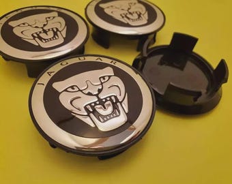 Coprimozzo per ruota JAGUAR Set/4 pezzi NERO 59 mm/2,32 pollici