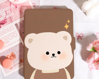 Cute Bear Kindle Case With Hand Strap, Kindle 6/6.8/7" Case, Kindle Paperwhite 12th/11th/10th Case, Kindle 12/11/10, 2025 Kindle Case