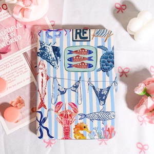 Ocean Stripes Kindle Case With Hand Strap, Kindle 6/6.8/7&quot; Case, Kindle Paperwhite 12th/11th/10th Case, Kindle 12/11/10, 2025 Kindle Case