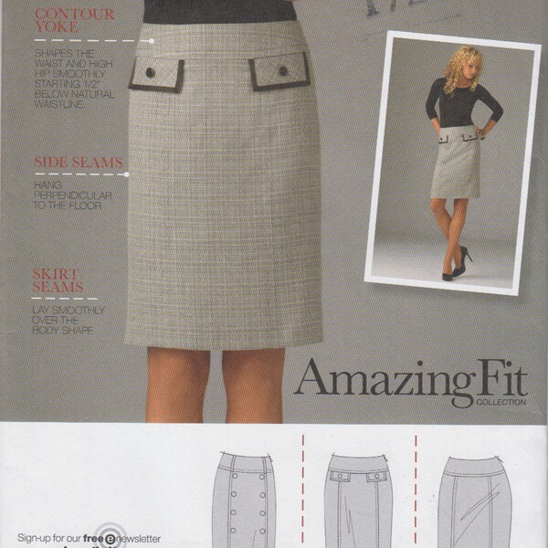 Simplicity 2475 Sewing Pattern Amazing Fit Skirts Slim to Curvy