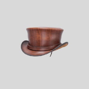 Leren El Dorado-hoed | Handgemaakte western-steampunkhoed | El Dorado-hoeden