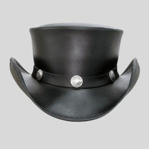 Leren bleke ruiterhoed | Op Clint Eastwood geïnspireerde westernhoed | Cowboy-steampunkhoed