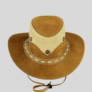 Suède cowboyhoed | Suède westernhoed van echt leer | Klassieke rodeostijl