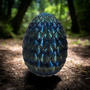 Huevo de dragón impreso en 3D con dragón oculto: regalo de fantasía