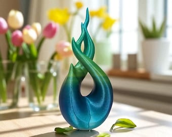 Flame Sculpture - Modern Fire-Inspired Art Piece for Home or Office Decor 3D Printed