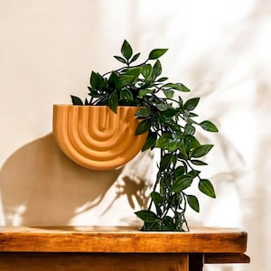 Wall Mounted Planter - Modern Floating Shelf for Succulents, Herbs, and Small Plants - Eco-Friendly Home Decor 3D Printed