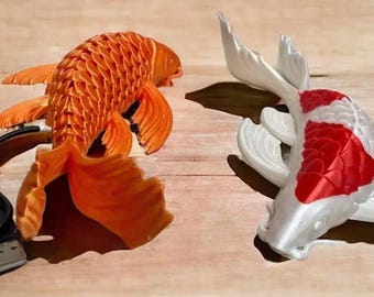 3D Koi Lamp – LED Night Light, Japanese Zen Decor, Gift for Fish Lovers