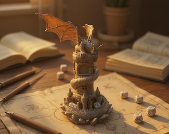 D&D Dice Tower – Customizable RPG Accessory for Tabletop Gaming Unique and Durable Dice Roller