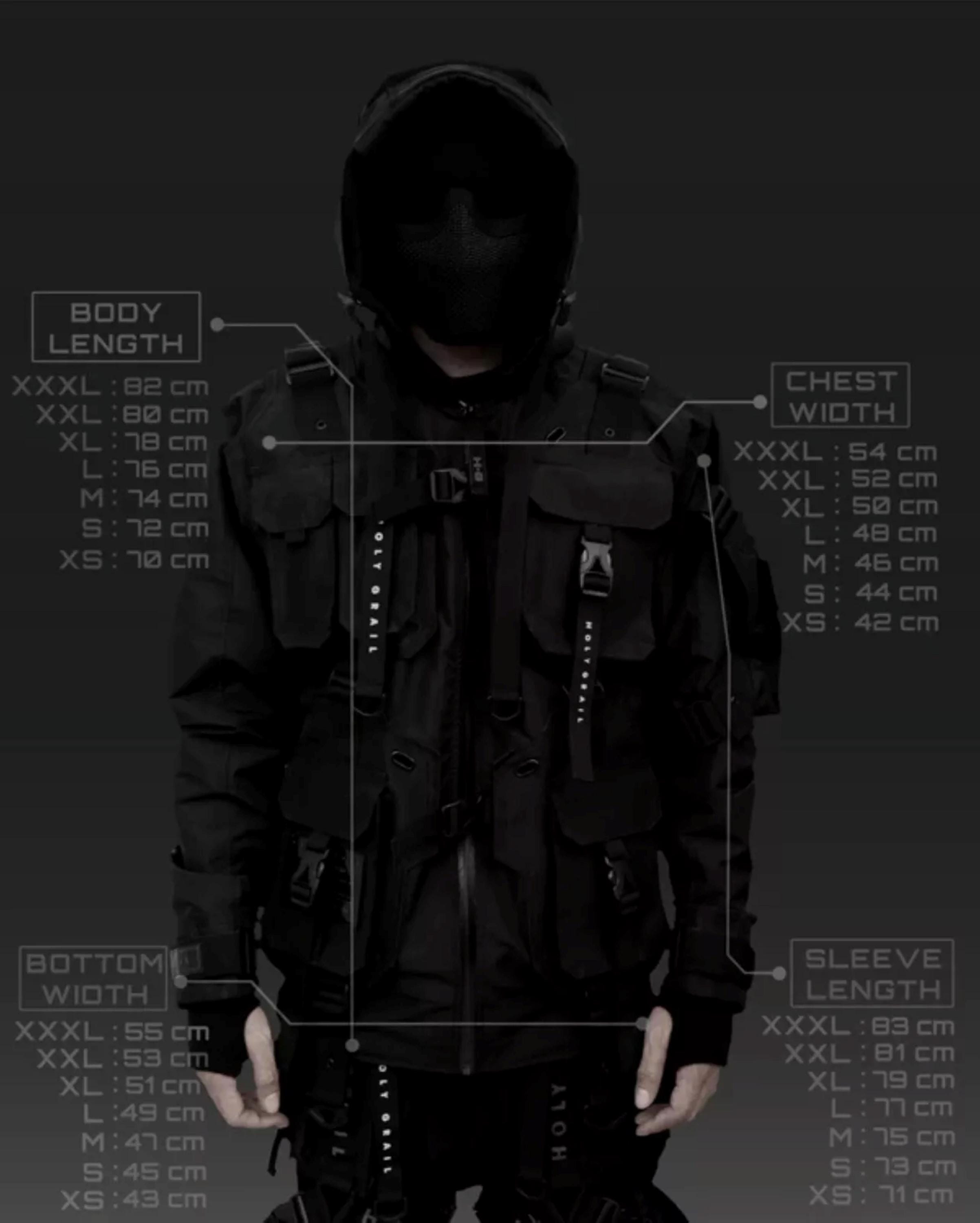 Techwear Streetwear Cosplay Red Jacket Hoodie Full Zip Buckle Holygrail ...