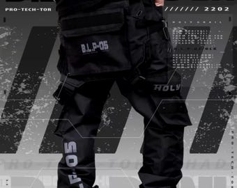 テックウェア ストリートウェア コスプレ ブラック ヘビーカーゴ