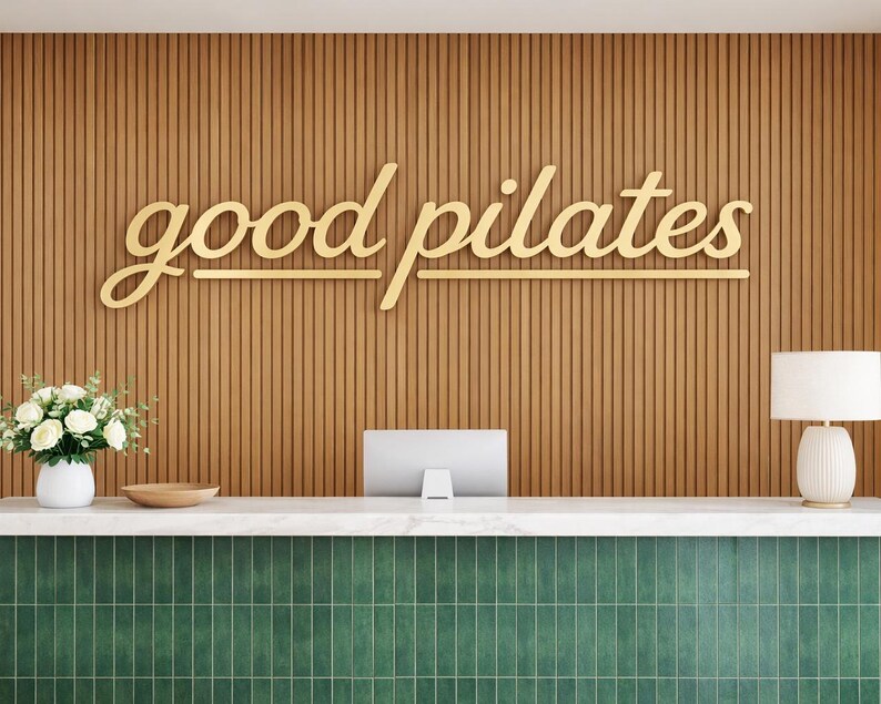 Slatwall Lettering Custom Metal Sign, Laser Cut Business Logo, Salon Wall Art, Stainless ...