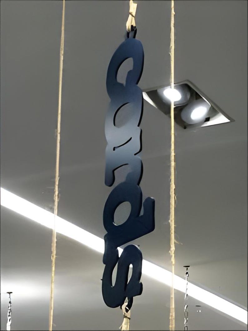 Ceiling Mounted Metal Letters, Laser Cut Metal Letters, Custom Monogram ...