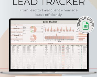Outil de suivi des prospects Google Sheets | Tableau de bord de gestion des clients (PDF)