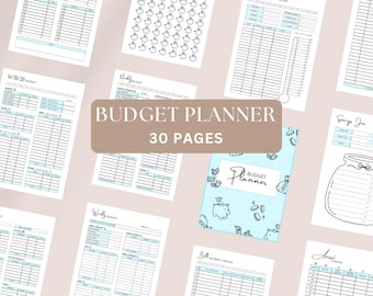 Druckbarer Haushaltsplaner Bundle: Haushaltsplaner Sheets (PDF & Canva Template Access)