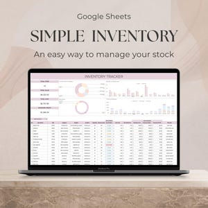 Einfache Tabelle zur Bestandsverfolgung | Google Sheets Vorlage - Stock, Nachbestellbenachrichtigungen, Small Business Profit Tracking