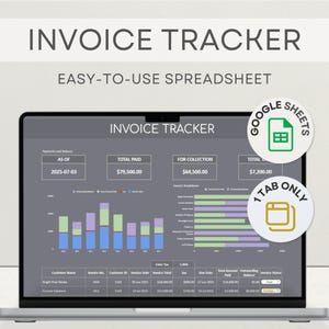 Invoice Tracker Template | Google Sheets Payment Log | Billing Tracker for Freelancers | Client Invoice Spreadsheet