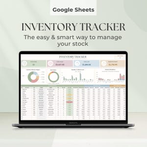 Eenvoudige voorraadtracker Google Spreadsheets | Sjabloon voorraadbeheer kleine bedrijven | Spreadsheet voorraadtracker | Productinventaris: