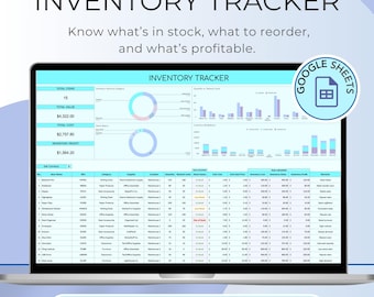 Plantilla de Hoja de Cálculo de Inventario de Google: Gestión de Stock para Pequeñas Empresas (Descarga Digital)