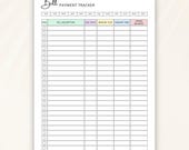 Printable Monthly Bill Payment Tracker: Finance Organizer (PDF & Canva Template)