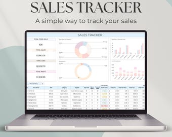 Einfache Sales Tracker Tabelle | tägliche Verkaufsvorlage Dashboard Log für kleine Unternehmen