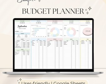 Einfache Budget Tabelle - Monatlicher Haushaltsplaner Google Sheets Vorlage | Budget nach Gehalt