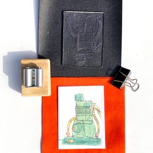 Kit per la stampa d'incisione per incisione monotipo, linoleografia, stampe in rilievo, intaglio, mini pressa, piccola pressa per incisione da tavolo, pressa tascabile per stampa