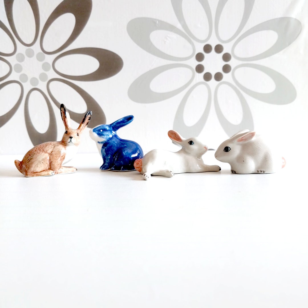 Adopt a Little Friends Rabbit Ceramic Figurine, Miniature Animal ...