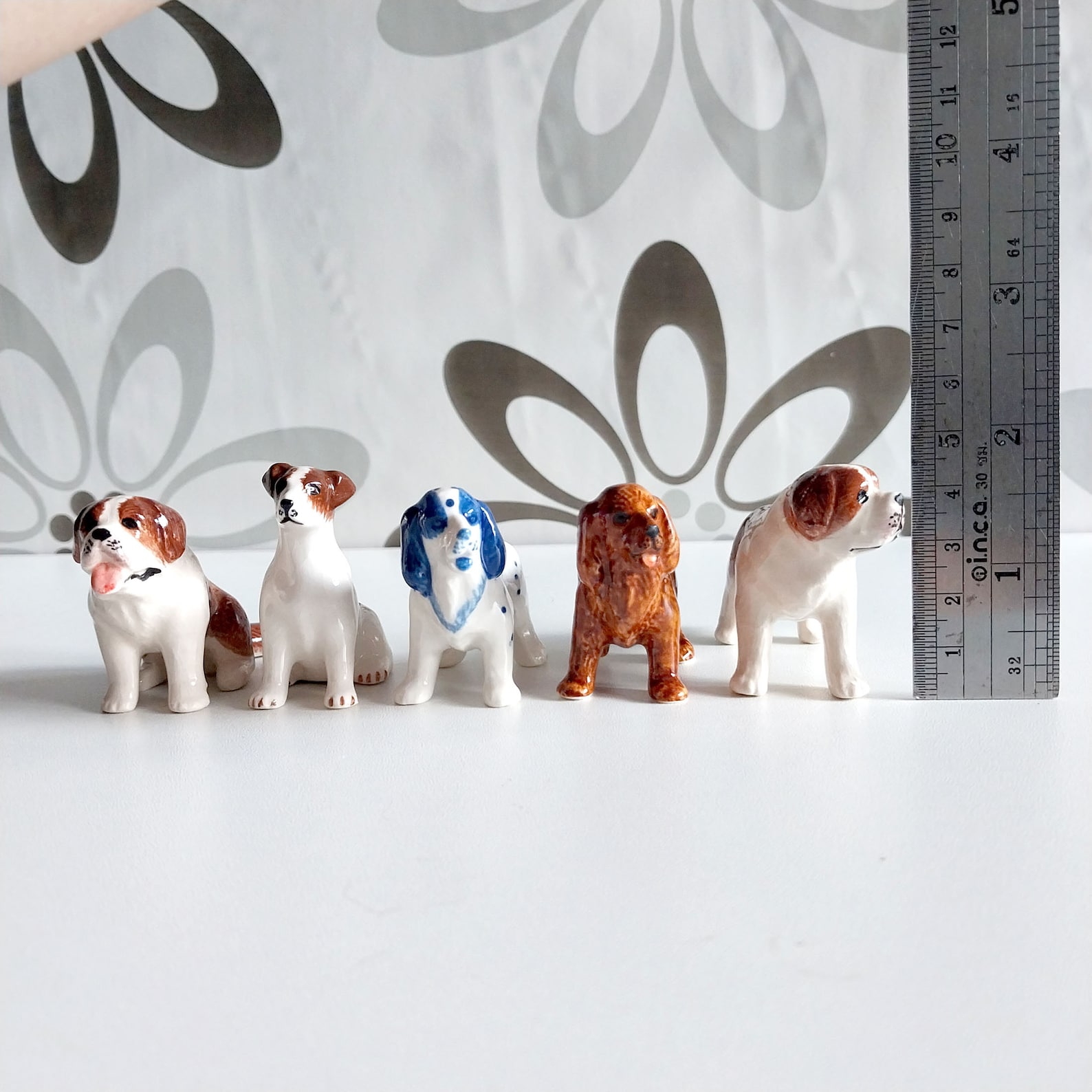 Adopt a Little Friends Small Ceramic Dog Figurines, Miniature Animal